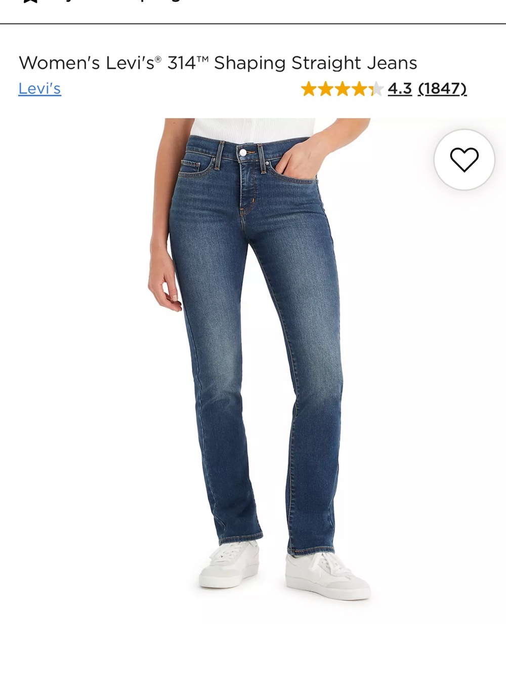 Levi's Women's Straight Leg Jeans - Medium Wash Blue